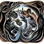 Mother Nature's Son 3 : 30" x 25" : Inks on scratchboard