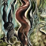 Renaissance : 30" x 60" : Inks, kaolin clay on clayboard : Private Collection