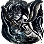 Uncertain Possibilities : 12" x 12" : Inks on scratchboard