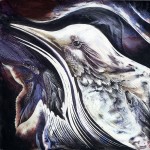 Whisperer 1 : 6" x 6" : Inks, kaolin clay on clayboard : Private Collection