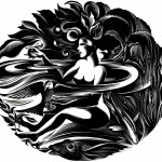 Zaftig : 14" x 12" : Inks on scratchboard